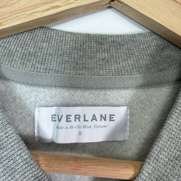 Everlane The 100% Human Cotton Typography Fleece Sweatshirt Grey S - Picture 5 of 7